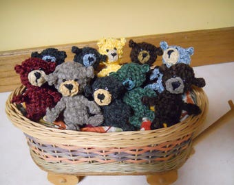 Teddy Toy or Ornament **Quick Crochet Pattern**, Perfect for a Tree, as a Package Topper, or Party Favors.