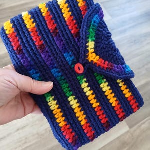 Book Envelope/Sleeve, Crocheted Protective Book Cover, Works for E-Readers, too!