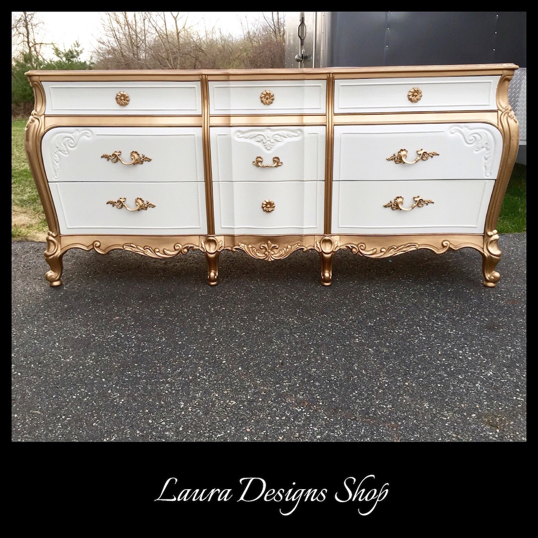 Gold/white Dresser ( SOLD ) - Etsy