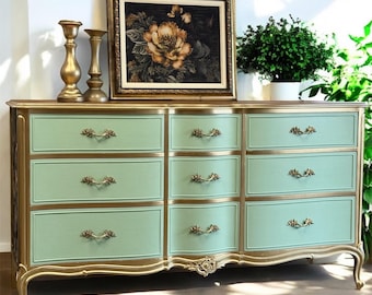Gold/Green Dresser ( SOLD )