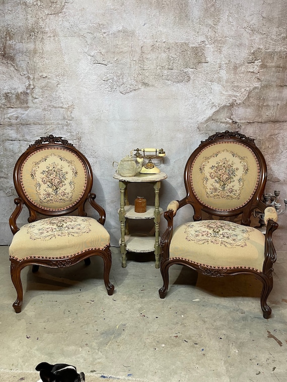 His & Hers antique chairs FREE SHipping ( SALE )