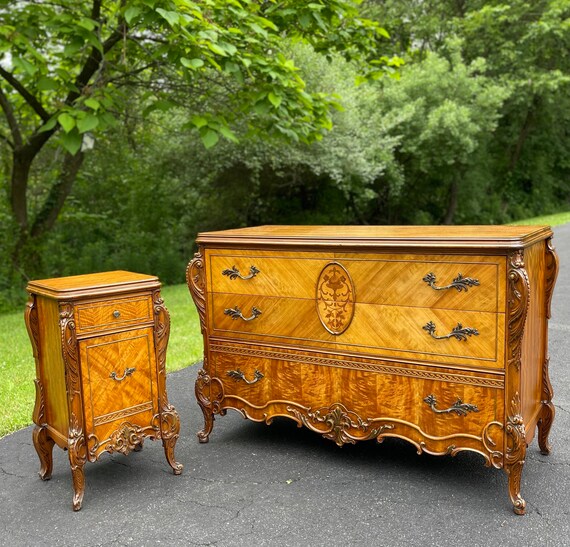 Vintage Dresser with Nightstand