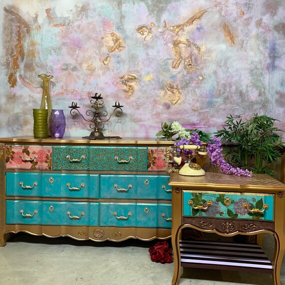 Boho Furniture Set (Dresser and Nightstand)