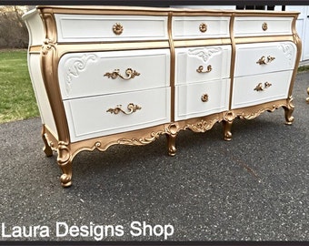 Gold/white Dresser ( SOLD ) - Etsy