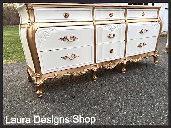 SOLD — Gold French Provincial Dresser