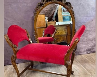 Vintage Vanity Bench ( Shipping not included message for a quote )