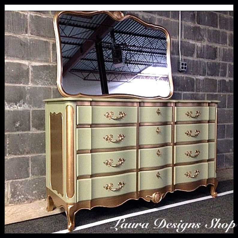 SOLD French Provincial Dresser W/mirror Etsy