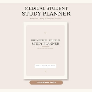 Medical Student Study Planner Printable | Exam, Anki & Question Bank Tracker