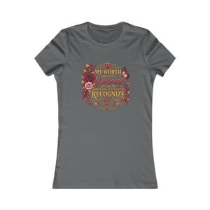 My Worth Does Not Decrease Womens Inspirational Tee Shirt Maria Valentine image 4