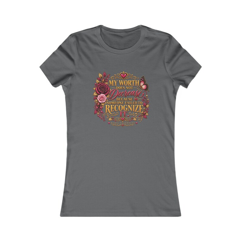 My Worth Does Not Decrease Womens Inspirational Tee Shirt Maria Valentine image 4