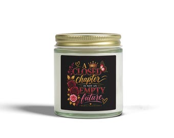 Maria Valentine Inspirational Candle, Coconut Apricot Wax, Hopeful Affirmation (4oz or 9oz)
