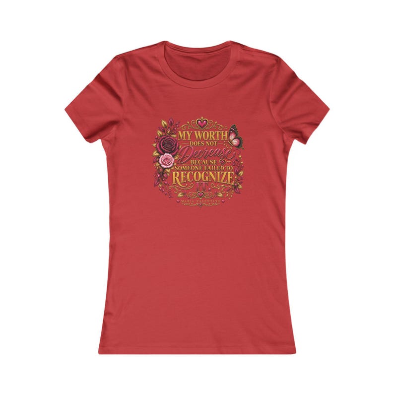My Worth Does Not Decrease Womens Inspirational Tee Shirt Maria Valentine image 7