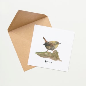 Winterkoning zangvogel kaart
