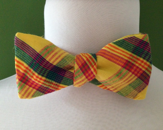 Limited edition: Bow Tie Seersucker Yellow Plaid