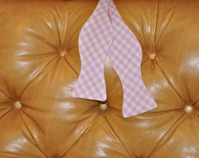 Bow Tie Adjustable Large Gingham Lilac