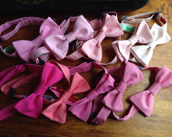 Child Bow Tie Adjustable (pick your shade of Pink)