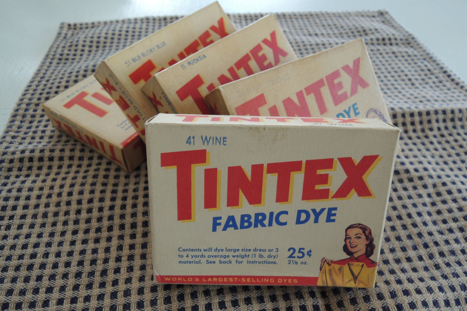 Cajas de tinte Tintex con producto 5 cajas sin abrir NOS | Etsy
