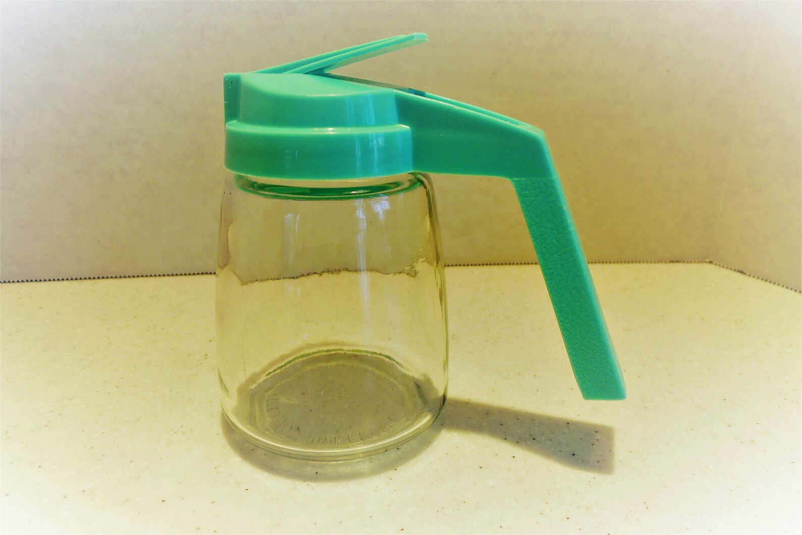 Glass Syrup Small Syrup Container W Turquoise Plastic Top Etsy