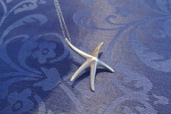 Tiffany & Co starfish necklace, Chain marked 925 … - image 5