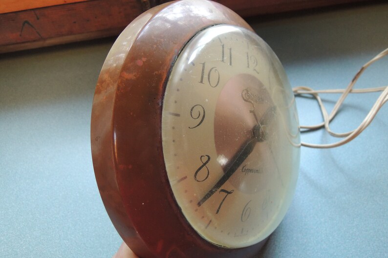 Sessions Electric Copper Wall Clock Sweeping Second Hand Etsy