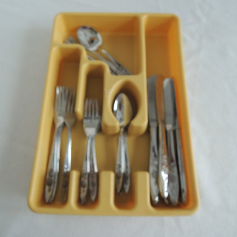 Rubbermaid Flatware Tray Silverware Holder Harvest Gold Etsy
