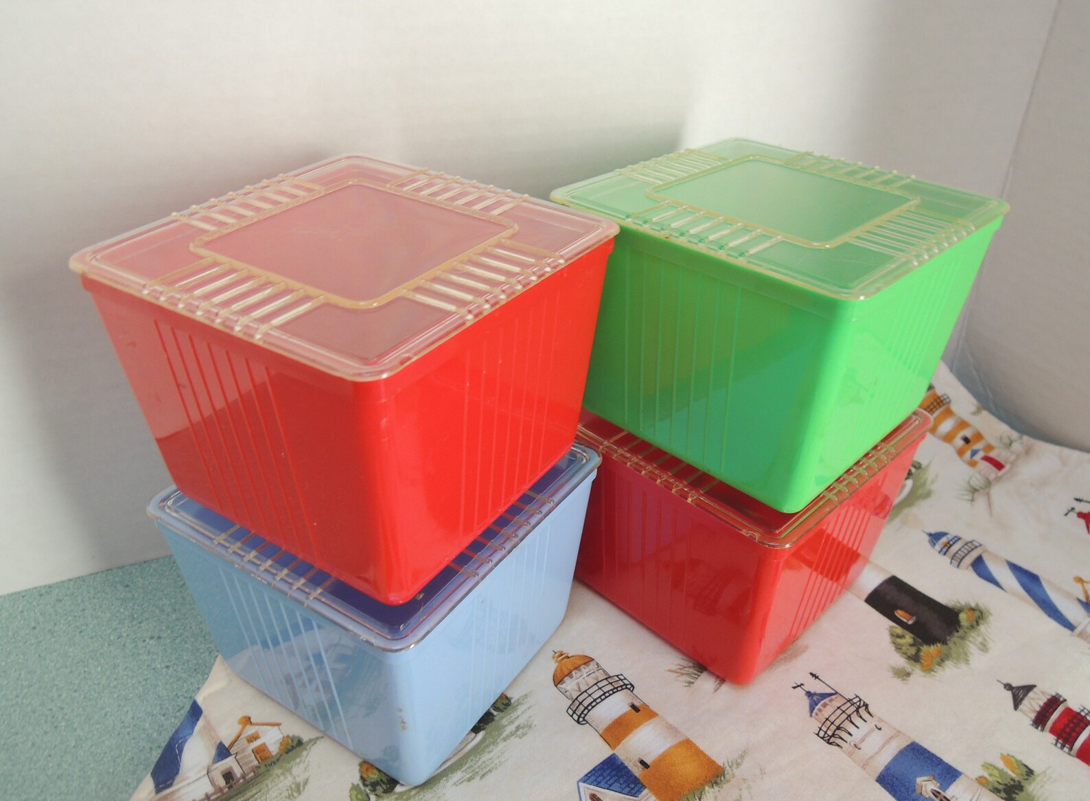 4 Frig Containers Refrigerator Containers Plastic Beacon Etsy