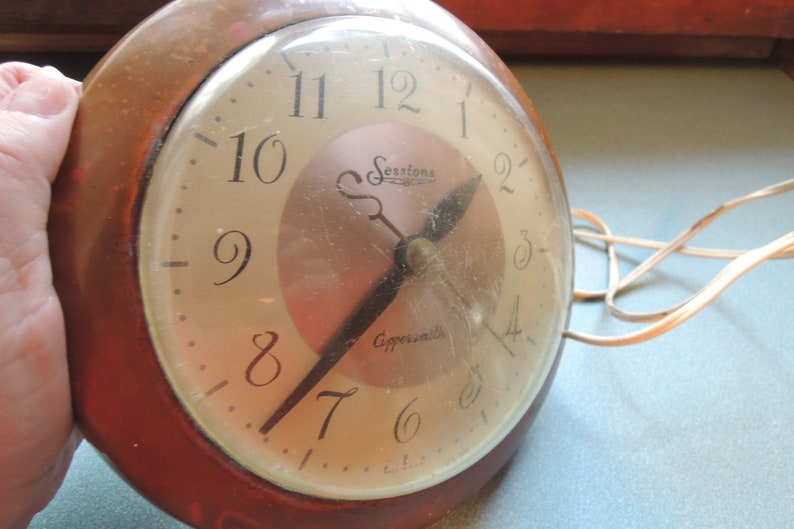 Sessions Electric Copper Wall Clock Sweeping Second Hand Etsy