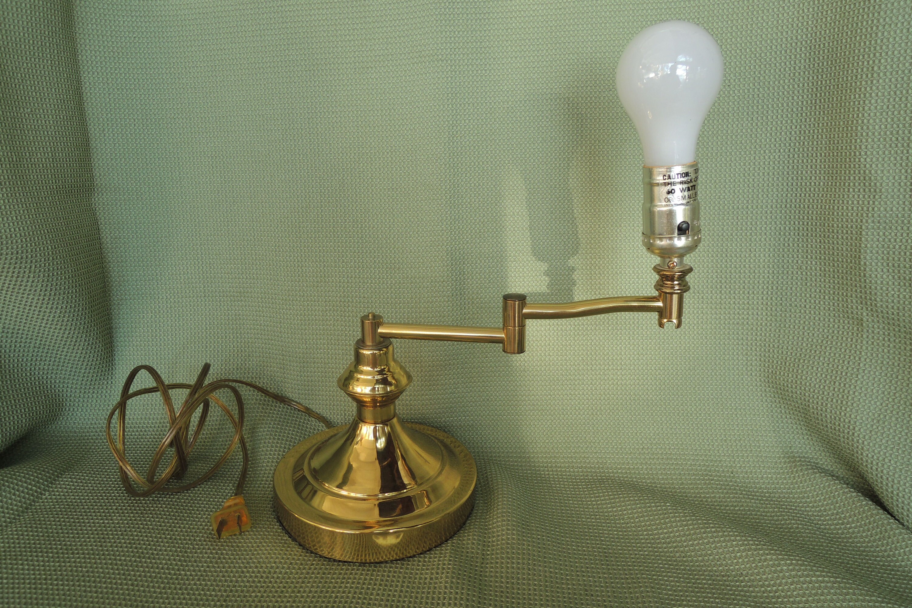 Lamp Brass Swivel Desk Lamp Student Lamp Excellent Working Etsy