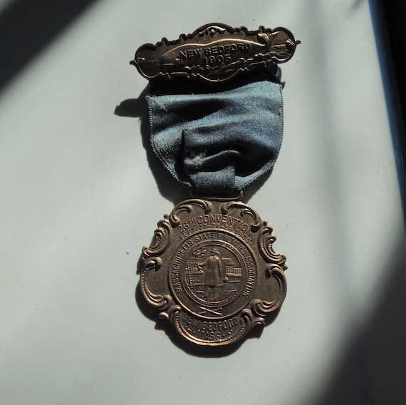 Fire convention medal, New Bedford medal, 1905 Mas