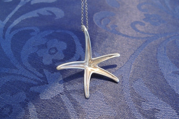 Tiffany & Co starfish necklace, Chain marked 925 … - image 4