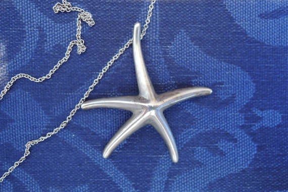 Tiffany & Co starfish necklace, Chain marked 925 … - image 2