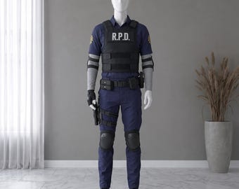 Leon Kennedy RPD Cosplay Costume | Resident Evil 2 Tactical Uniform Set