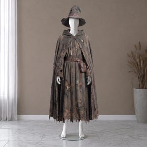 Trollkarldräkt med nödsituation - Fantasy Cosplay Magikerdräkt - Renässansmässkläder, komplett trollkarldräkt