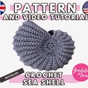 SHELL AMMONITE Amigurumi Basket Crochet Pattern US and Uk terms image 1