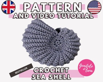 SHELL AMMONITE Amigurumi Basket ⨯ Crochet Pattern  ⨯ US and Uk terms