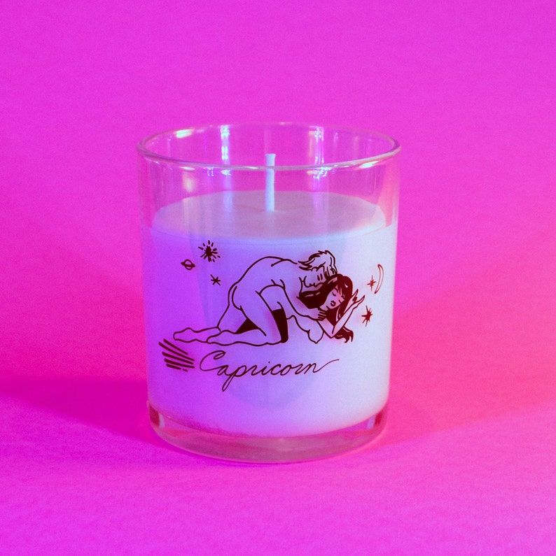 Capricorn Zodiac Scented Massage Candle, Capricorn Birthday Gift for Her, Zodiac Gift, Couples
