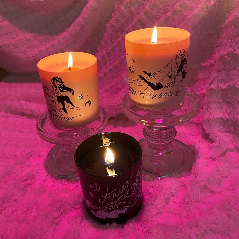 Massage Candle Sex Position Zodiac Sign Aries Soy Wax Hand | Etsy