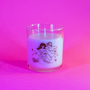 Pisces Zodiac Scented Massage Oil Candle