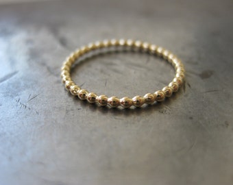 Gold-Filled Bead Stacker Ring