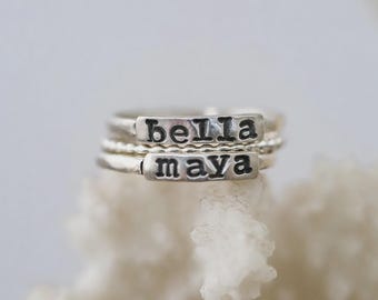 Resize for Stackable Sterling Silver Name Rings