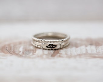 3mm-sterling silver-memorial ring-rememberance ring-child loss ring-personalized ring