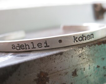 Personalized Sterling Silver Cuff