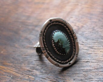 Boho Style Fox Turquoise Sterling Ring