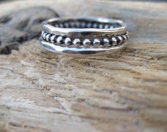 Thick Sterling Stacker rings