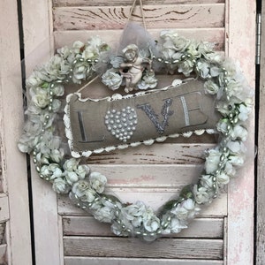 Cherub Love Heart Wreath