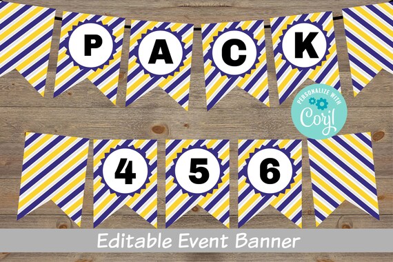 Editable Pinewood Derby Event Banner Decoration Etsy