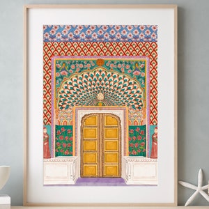Lotus Gate Print | Jaipur Palace | Indian Wall Art | Home Decor | India Art Print | Original Art | Housewarming Gift | Travel Lover Gift