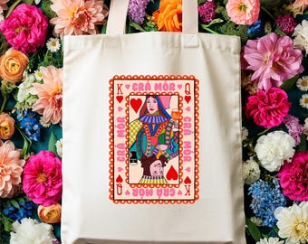 Borsa tote per carte da gioco irlandesi Grá Mór: tela di cotone 100%.