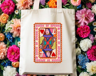 Queen of Aperol-draagtas: 100% katoen cocktailliefhebbercadeau