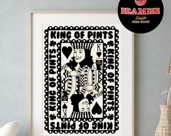 Beamish Stout Art Print: King of Pints Irish Pub Decor